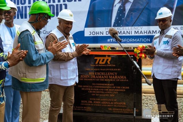 Mahama Commissions Refurbished TOR Crude Distillation Unit, Commends Management for Historic Turnaround