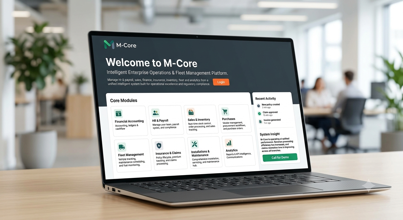 M-Core ERP (Intelligent Enterprise Resource Planning Platform)